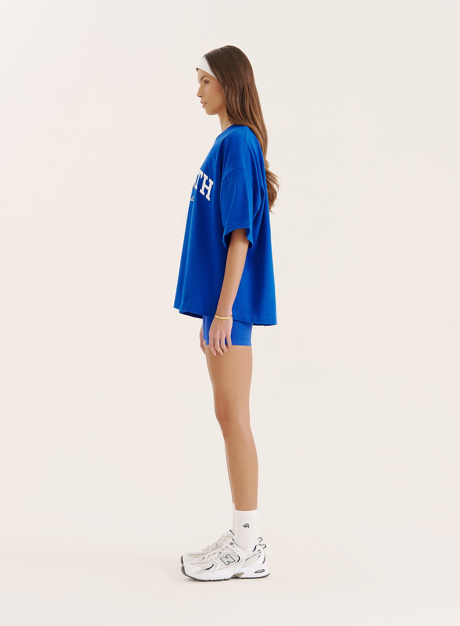 Blue Fourth Branded Oversized T-Shirt